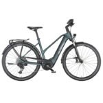 KTM MACINA SPORT 710 GX AXS - Damen E-Bike Trekking – 2023 - green purple flip matt (silver+blue)