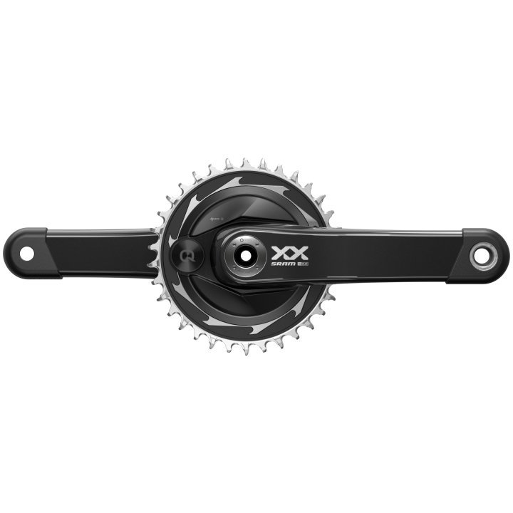 sram-xx-sl-eagle-powermeter-crankset-tm-34t-1460856 SRAM XX SL Eagle Powermeter-Kurbelgarnitur - Carbon | AXS | T-Type | 1x12-fach | D1 - Thread Mount | 34 Zähne | DUB Wide