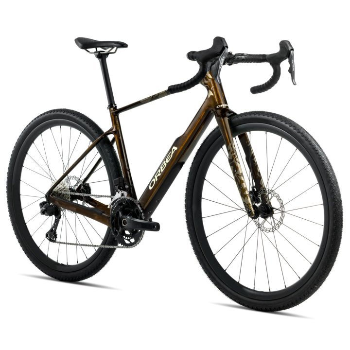 t141ttcc-orbea-terra-m31eteam-1x-caramel-02-1937702 Orbea TERRA M31eTEAM 1X - Rival XPLR AXS Gravel Bike - 2026 - Caramel Carbon View (gloss)